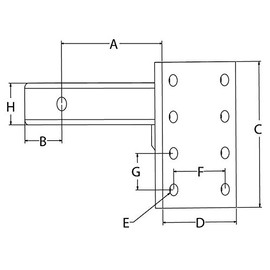 Rigid Hitch Solid Shank Pintle Mount (RPM-12) for 2 Inch Receivers - Made in U.S.A.