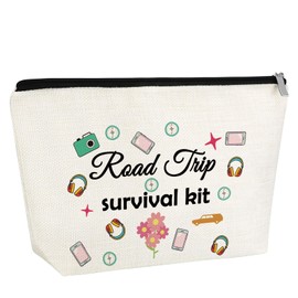 Gfhzdmf Travel Lover Gift Makeup Bag Friends Trip Road Trip Cosmetic Bag Road Trip Essentials Graduation Gifts for Her Christmas Birthday Gifts for Besties Best Friend BFF Gift Travel Toiletry Bag