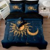 Merryword Blue Sun and Moon Comforter Set Queen 8 Pcs