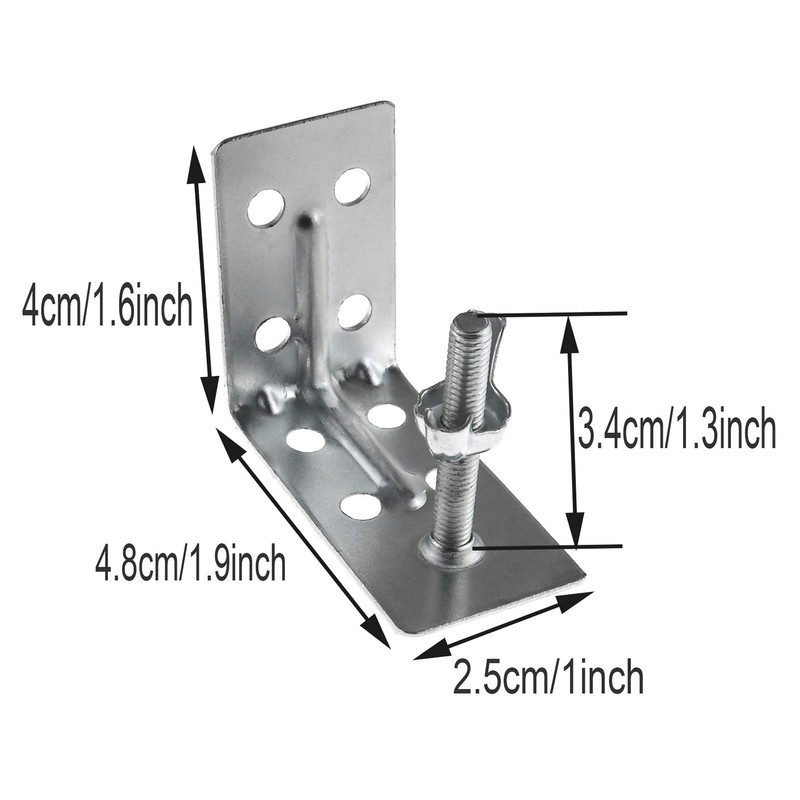 AXLIZER 2PCS Curtain Hardware Roman-Style L-Shaped Sunshade for Roman or