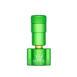 Peaty's CO2 Tyre Inflator Head Only - Unique Compact Straight Line Design for Maximum Airflow & Rapid Inflation, Presta Valve Compatible Bike Tire Pump for Mountain, Road & Gravel Bikes - Emerald