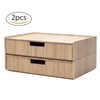 Mobilevision Large Bamboo Drawers (Set of 2) For Monitor Stand