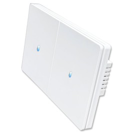 Jinvoo Smart Light Switch, WiFi Light Switch, Wireless Light Switch, Smart Push Button Switch, Compatible with Alexa and Google, No hub Required (2 Gang)