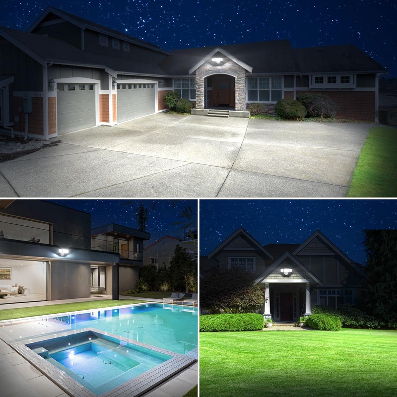 Onforu 80W 9000LM Flood Lights Outdoor, Brightness Security LED Flood