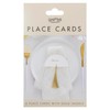 Ginger Ray White Textured Place Card Holders with Gold Tassels