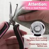 LEONTOOL 5 Inches Mini Bent Needle Nose Pliers with Serrated