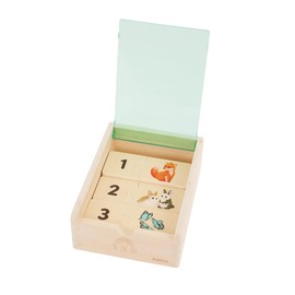 Battat – One – Match Puzzle – Numbers Wooden Puzzle for Toddlers – Wooden Toys – Educational Toys – 3+ Years– Self Correcting Puzzles with Storage Box 123 (41 Pieces)