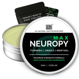 Neuropathy Cream – Max Strength Balm with Turmeric, Arnica & Menthol – Soothing & Hydrating Care for Feet, Hands, Legs & Toes – Fast-Absorbing, Non-Greasy Formula (100g) by Sera Organics