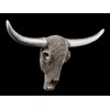 Figuren Shop GmbH Wall Relief Buffalo Skull Decorated with Silver