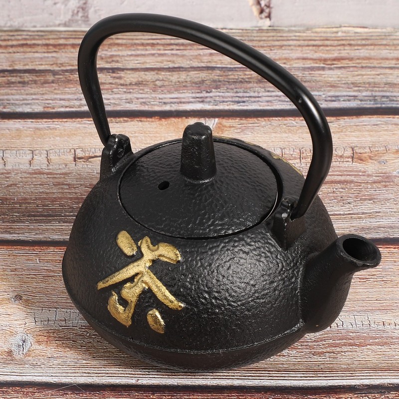 Iron Teapot Kettle Uncoated with Strainer 0.3L Tea and Zen