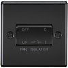 Knightsbridge 10AX 3 Pole Fan Isolator Switch - Matt Black