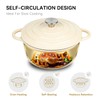 Miereirl 4.5 Quart Enameled Dutch Oven Pot with Lid, Cast