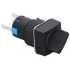 25Pcs Rotary Switch Knob 2 Position Self Locking Square Selector