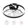 LYNICESHOP 20 insh Ceiling Fan with Lights Dimmable LED Reversible