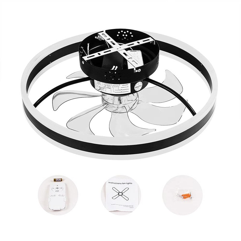 LYNICESHOP 20 insh Ceiling Fan with Lights Dimmable LED Reversible