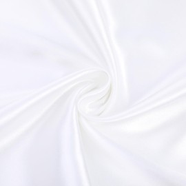 Satin Fabric by The Yard 60 Inch Wide Soft Silky Charmeuse Satin Fabric Soft Cloth Fabric Bridal Dress, Wedding Decorations, Crafts, Sewing, Draping, DIY Apparel Crafts (White, 1 Yard)