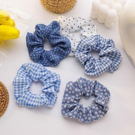 Spring/Summer Beach Look Cool Daily Scrunchie Hair Tie Elastic / 봄여름 비치룩 시원한 데일리 곱창끈 머리끈 고무줄