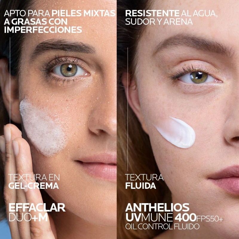 Kit Crema Antiacné Effaclar Duo+m + Protector Solar Anthelios Uvmune