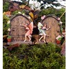 WESTMINSTER 2 Sparkle Fairy Door secret Garden Magical Statue Ornament