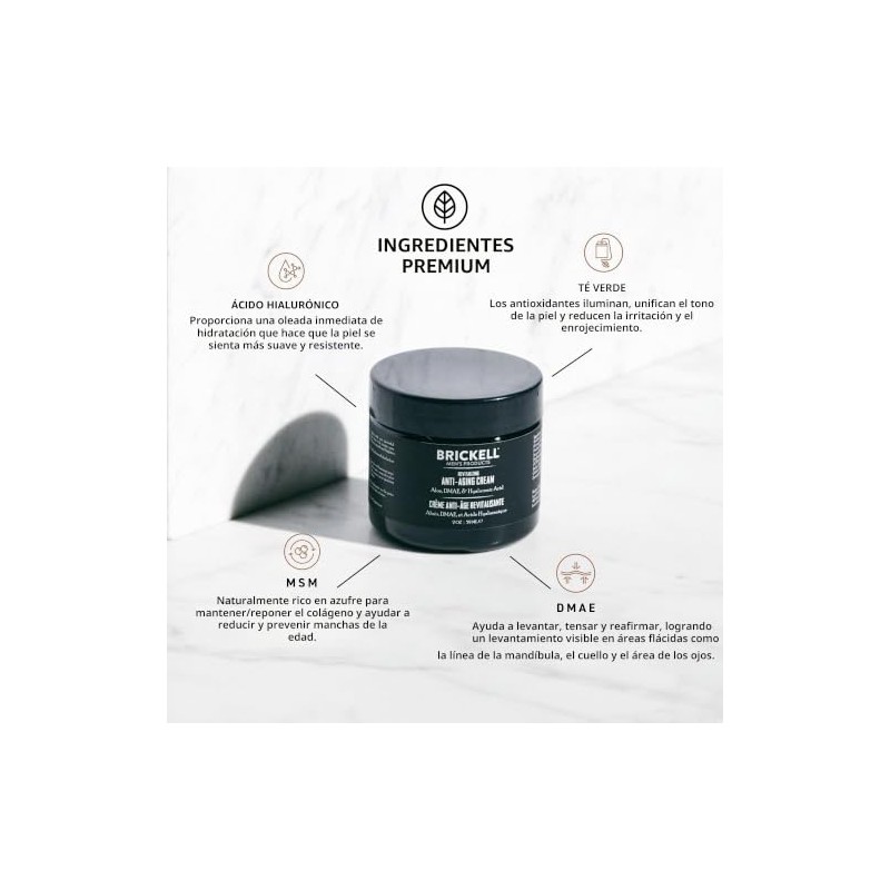 Brickell Revitalizing Anti-Aging Cream, 2 Fluid Ounce