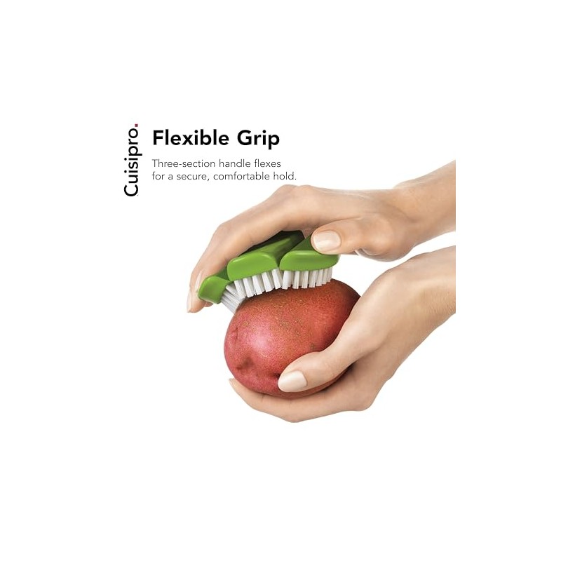 Cuisipro Flexible Vegetable Brush, Green