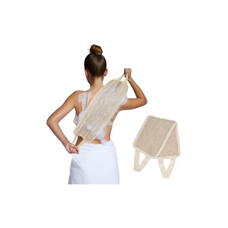 Estropajo de Espalda para Ducha MARRASSA de Yute Natural y