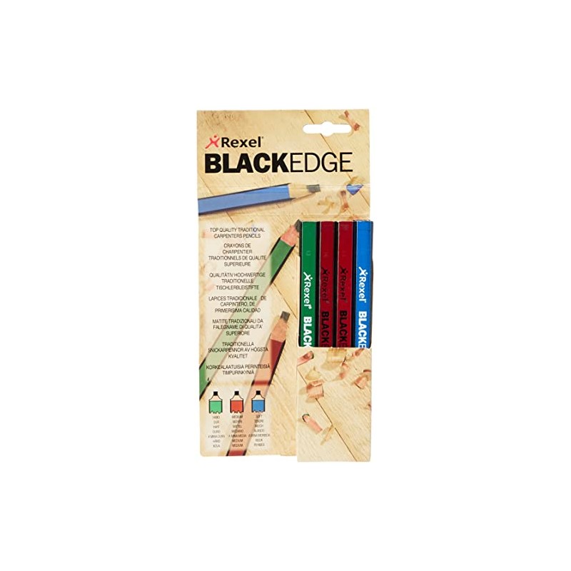 Blackedge 34326 Card of 12 Pencils - Assorted