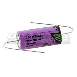 TADIRAN BATTERIES TL-5955/P-BP Non-rechargeable Battery, Lithium, 1.5 Ah, 3.6 V, 2/3AA, Axial Leaded, 14.5 mm (1 piece)