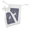 Ambesonne Outer Space Fabric Pouch Set of 2, Galaxy Themed