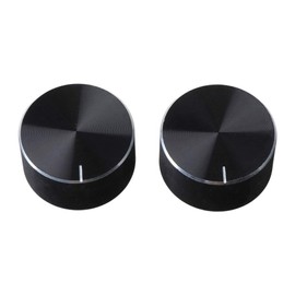 Buwei 2 x 25 x 13 mm D-Axis Rotary Potentiometer Button Encoder Volume Control for Speaker Amplifier Audio HiFi
