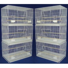 Lot of 6 Aviary Breeding Bird Finch Parakeet Finch Flight Breeder Cage 24" x 16" x 16"H