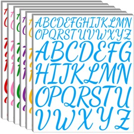 Bemeol Letter Stickers 30 Sheet Self Adhesive Capital Alphabet Sticker Letter Vinyl Stick on Letters for Crafts Business Home Classroom Bulletin Boards Decor(Multicolor,1Inch,2Inch)