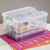 Sterilite Stack & Carry 2 Layer Box Small Storage, Clear
