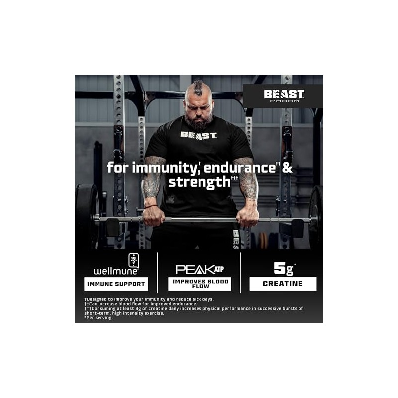 Beast Big D with Creatine Monohydrate Powder 30 Servings, Lemon