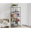 OVICAR Storage Shelf with Wheels - Adjustable 5 Tiers Mesh