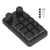Mini Gaming Keypad 12 Keys 2 Knobs Blue Switch Black