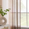 EMEMA Voile Curtains, Two-Tone, with Eyelets, Transparent, Eyelets, Translucent, Window