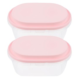 OSALADI Oval Ice Cream Containers with Lids 7.48X5.11X3.14In Ice Tubs for Freezer Storage Cake Box for Dessert and Fruit