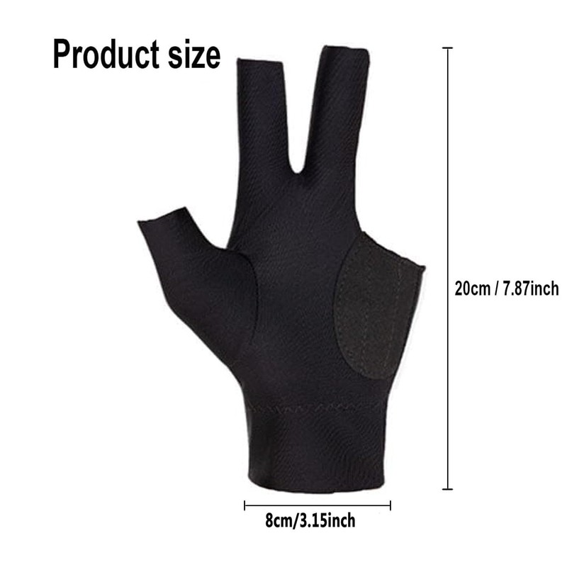 4 Pcs Billiards Gloves,Three Finger Gloves Snooker Gloves,Left Hand Pool
