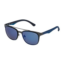 Police Blackbird Light 1 Blue Aviator Unisex Sunglasses SPL356 K53B 53