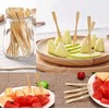 Whispering Fantasy 100pcs 9cm Wooden Fruit Forks, Disposable Wooden Forks