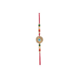 Lumba Bhaiya Bhabhi Rakhi Set Pack For Brother Rakshabandhan Diamond Rakhi Thread - 092