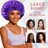 Bonnet with Tie Band, Satin Hair Silk Bonnet for Sleeping