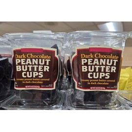 Trader Joe Dark Chocolate Peanut Butter Cups 16oz 454g (Two Tubs)