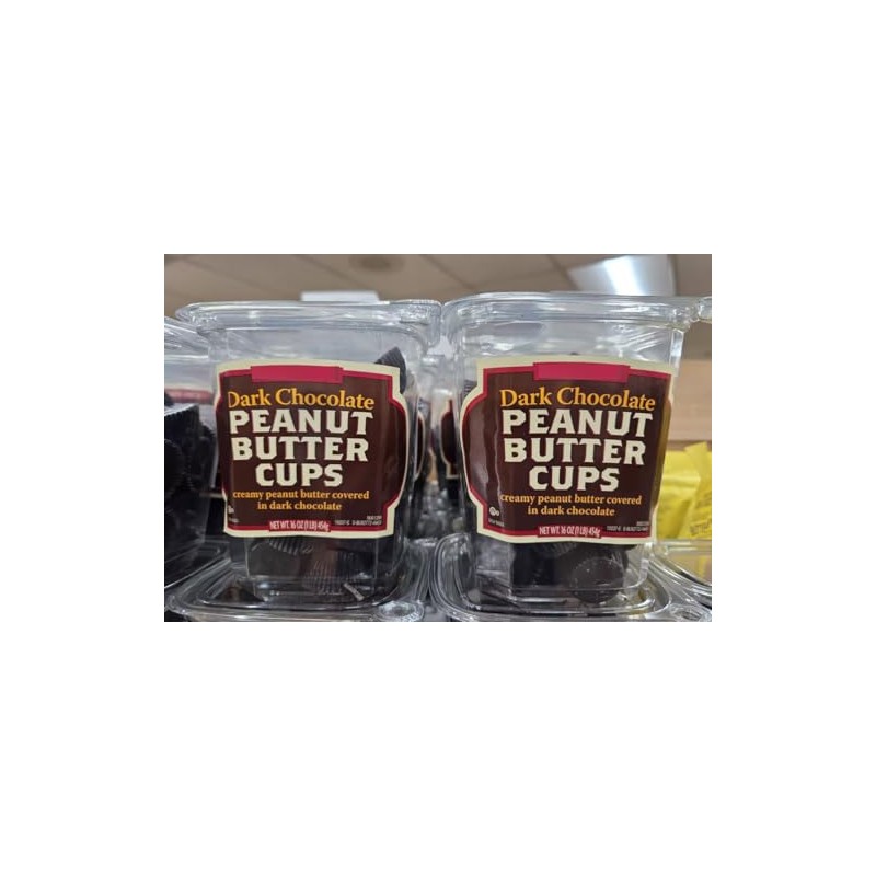 Trader Joe Dark Chocolate Peanut Butter Cups 16oz 454g (Two