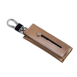 Rakuraku Shop Key Chain, Cowhide Leather, Coin Purse, Genuine Leather, Wallet, Key Charm, Key Case, Keys, Holds 1 Keys, Men's, Leather, Coin Case, Small Wallet, Minimalist, gold