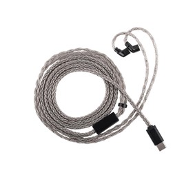 Linsoul Tripowin Zonie HiFi In-Ear Monitor Upgrade Cable, with Omni Mic, 16-Core Silver-Plated SPC Earphone Cable, Type-C/3.5mm Options, 1.25m SPC Tangle-Free Wire for Audiophiles(Typec,Recessed 2Pin)