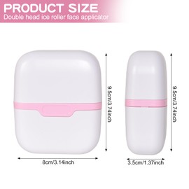 Eisroller für Gesicht und Augen, Zwei in Einem Eisroller Gesicht,Ice Roller Gesichts Wiederverwendbares,Doppelkopf-Design Reduziert Falten Beseitigt Schwellungen und Hellt Den Hautton Auf (Rosa)