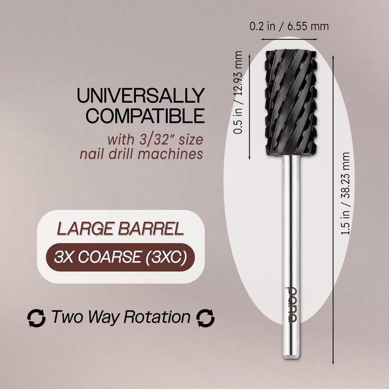 PANA Professional 3/32" Shank Size - Flat Top Large Barrel