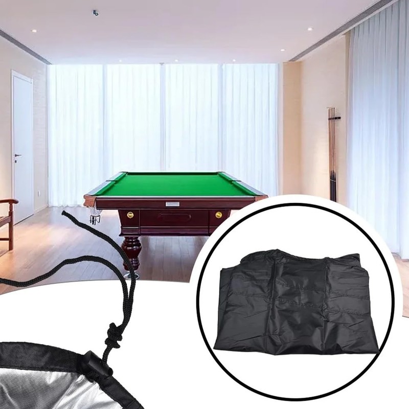 Sarini Protect Your Billiard Table with Black Pool Table Cover,